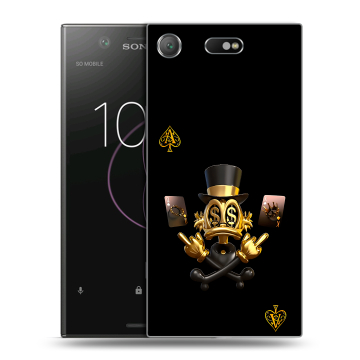 Пластиковый чехол на Sony Xperia XZ1 Compact с принтом Золотой скрудж макдак Пластиковый чехол на Sony Xperia XZ1 Compact с принтом Золотой скрудж макдак