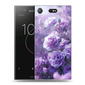 Пластиковый чехол на Sony Xperia XZ1 Compact с принтом Розы цветы