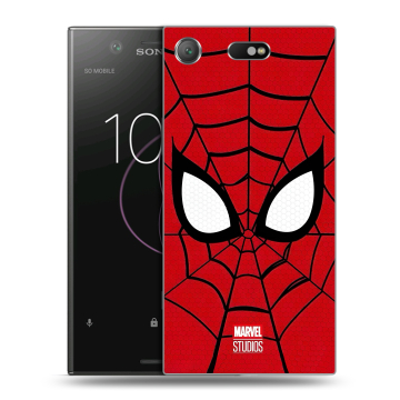 Пластиковый чехол на Sony Xperia XZ1 Compact с принтом человек паук spiderman