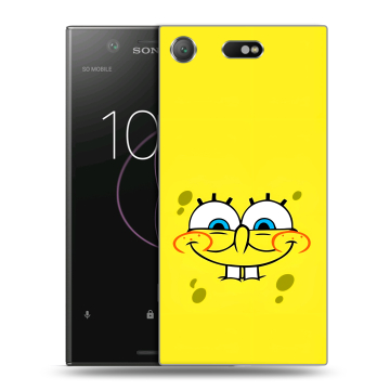 Пластиковый чехол на Sony Xperia XZ1 Compact с принтом спанчбоб спанч боб Пластиковый чехол на Sony Xperia XZ1 Compact с принтом спанчбоб спанч боб