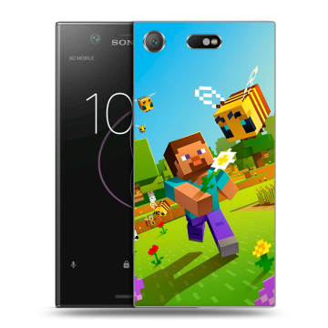Пластиковый чехол на Sony Xperia XZ1 Compact с принтом Майнкрафт Minecraft Пластиковый чехол на Sony Xperia XZ1 Compact с принтом Майнкрафт Minecraft