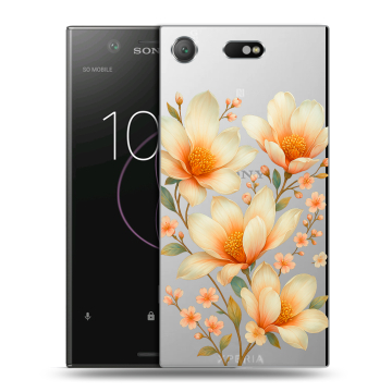 Пластиковый чехол на Sony Xperia XZ1 Compact с принтом Цветы Пластиковый чехол на Sony Xperia XZ1 Compact с принтом Цветы