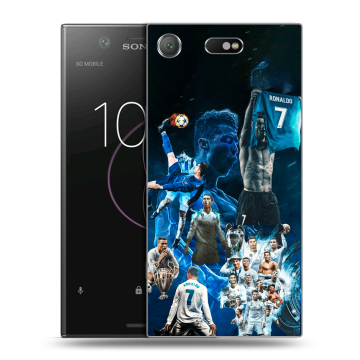 Пластиковый чехол на Sony Xperia XZ1 Compact с принтом Реал Роналдо
