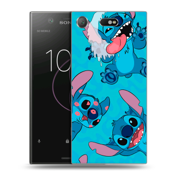 Пластиковый чехол на Sony Xperia XZ1 Compact с принтом Лило и Стич Пластиковый чехол на Sony Xperia XZ1 Compact с принтом Лило и Стич
