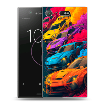 Пластиковый чехол на Sony Xperia XZ1 Compact с принтом Тачки Пластиковый чехол на Sony Xperia XZ1 Compact с принтом Тачки
