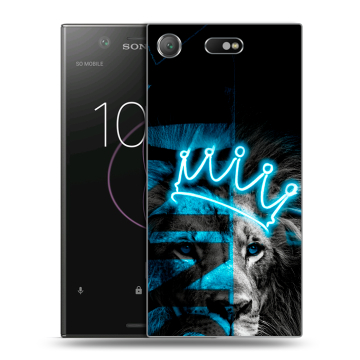 Пластиковый чехол на Sony Xperia XZ1 Compact с принтом Король лев Пластиковый чехол на Sony Xperia XZ1 Compact с принтом Король лев