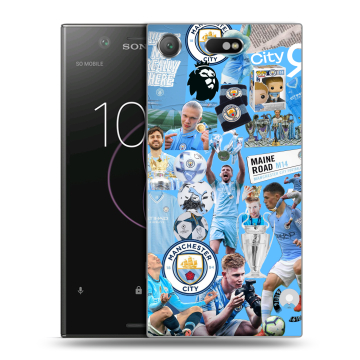 Пластиковый чехол на Sony Xperia XZ1 Compact с принтом Man City Манчестер Сити Пластиковый чехол на Sony Xperia XZ1 Compact с принтом Man City Манчестер Сити