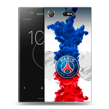 Пластиковый чехол на Sony Xperia XZ1 Compact с принтом PSG ПСЖ Пластиковый чехол на Sony Xperia XZ1 Compact с принтом PSG ПСЖ