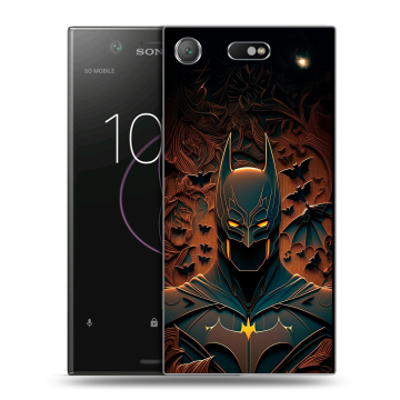 Пластиковый чехол на Sony Xperia XZ1 Compact с принтом Batman Бэтмен Пластиковый чехол на Sony Xperia XZ1 Compact с принтом Batman Бэтмен