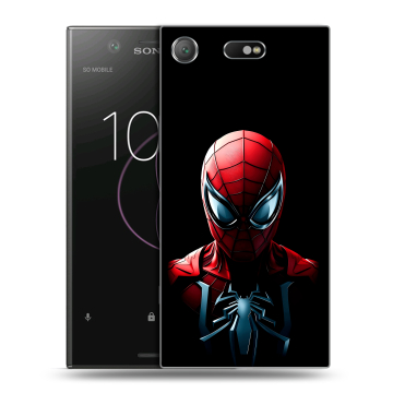 Пластиковый чехол на Sony Xperia XZ1 Compact с принтом Spiderman Человек паук Пластиковый чехол на Sony Xperia XZ1 Compact с принтом Spiderman Человек паук