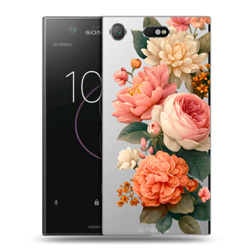 Пластиковый чехол на Sony Xperia XZ1 Compact с принтом цветы Пластиковый чехол на Sony Xperia XZ1 Compact с принтом цветы