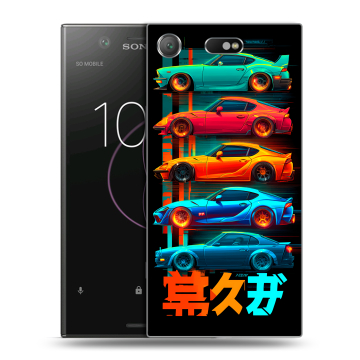 Пластиковый чехол на Sony Xperia XZ1 Compact с принтом машины тачки Пластиковый чехол на Sony Xperia XZ1 Compact с принтом машины тачки
