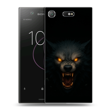 Пластиковый чехол на Sony Xperia XZ1 Compact с принтом Волк Пластиковый чехол на Sony Xperia XZ1 Compact с принтом Волк