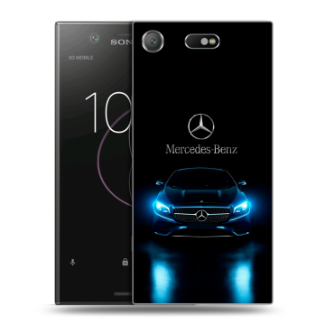Пластиковый чехол на Sony Xperia XZ1 Compact с принтом Mercedes Мерседес Пластиковый чехол на Sony Xperia XZ1 Compact с принтом Mercedes Мерседес
