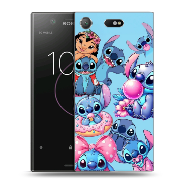 Пластиковый чехол на Sony Xperia XZ1 Compact с принтом Лило и Стич Пластиковый чехол на Sony Xperia XZ1 Compact с принтом Лило и Стич