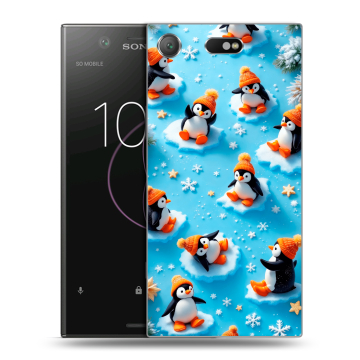Пластиковый чехол на Sony Xperia XZ1 Compact с принтом Новый год