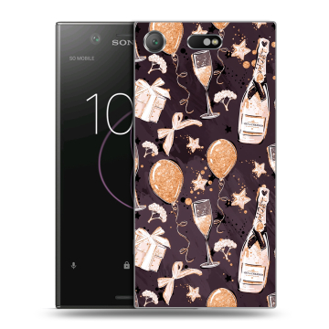Пластиковый чехол на Sony Xperia XZ1 Compact с принтом Новый год