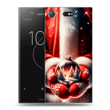 Пластиковый чехол на Sony Xperia XZ1 Compact с принтом Новый год