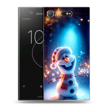Пластиковый чехол на Sony Xperia XZ1 Compact с принтом Новый год