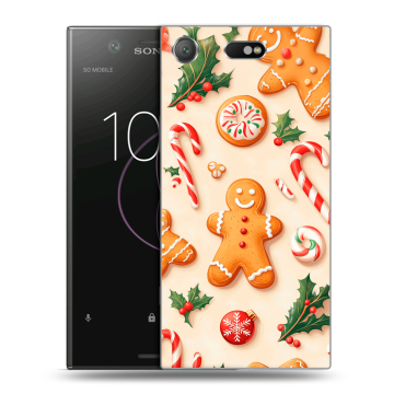 Пластиковый чехол на Sony Xperia XZ1 Compact с принтом Новый год