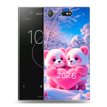 Пластиковый чехол на Sony Xperia XZ1 Compact с принтом Новый год