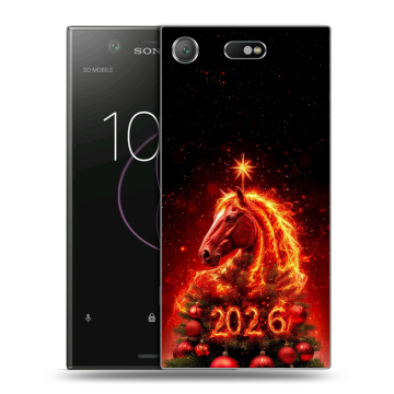 Пластиковый чехол на Sony Xperia XZ1 Compact с принтом Новый год