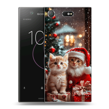 Пластиковый чехол на Sony Xperia XZ1 Compact с принтом Новый год