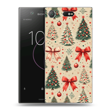 Пластиковый чехол на Sony Xperia XZ1 Compact с принтом Новый год
