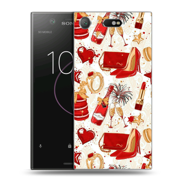 Пластиковый чехол на Sony Xperia XZ1 Compact с принтом Новый год