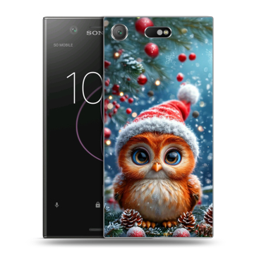 Пластиковый чехол на Sony Xperia XZ1 Compact с принтом Новый год