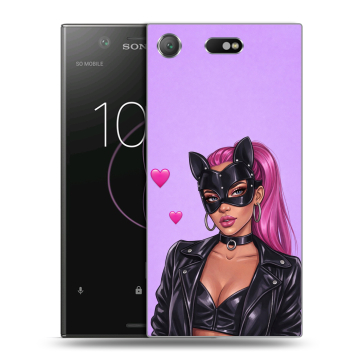 Пластиковый чехол на Sony Xperia XZ1 Compact с принтом женский Пластиковый чехол на Sony Xperia XZ1 Compact с принтом женский