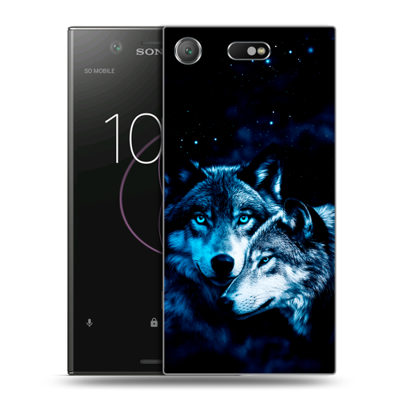 Пластиковый чехол на Sony Xperia XZ1 Compact с принтом Волки Пластиковый чехол на Sony Xperia XZ1 Compact с принтом Волки