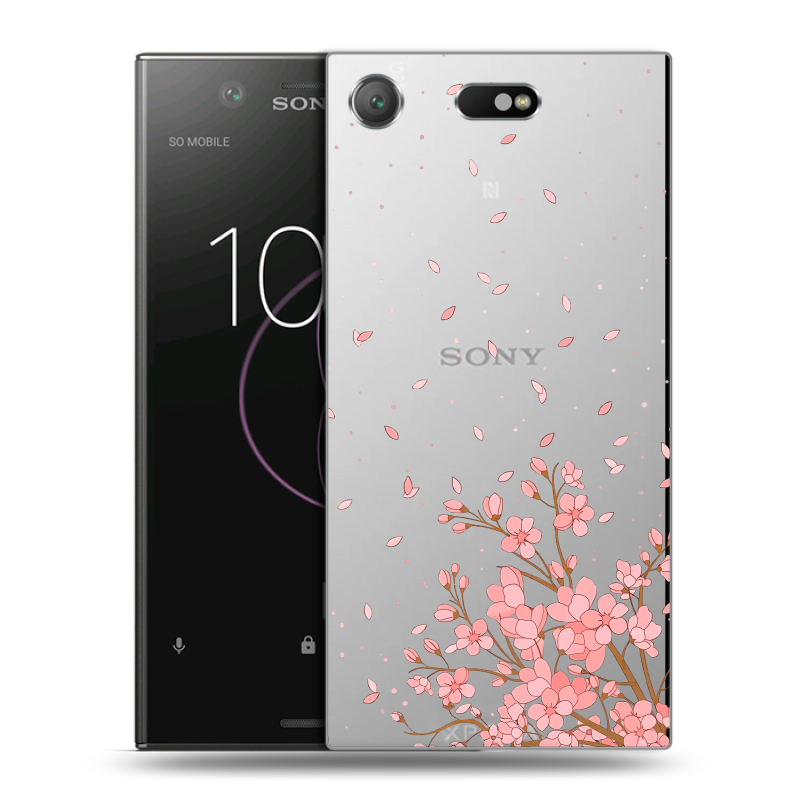 Пластиковый чехол на Sony Xperia XZ1 Compact с принтом Ветка сакуры Пластиковый чехол на Sony Xperia XZ1 Compact с принтом Ветка сакуры
