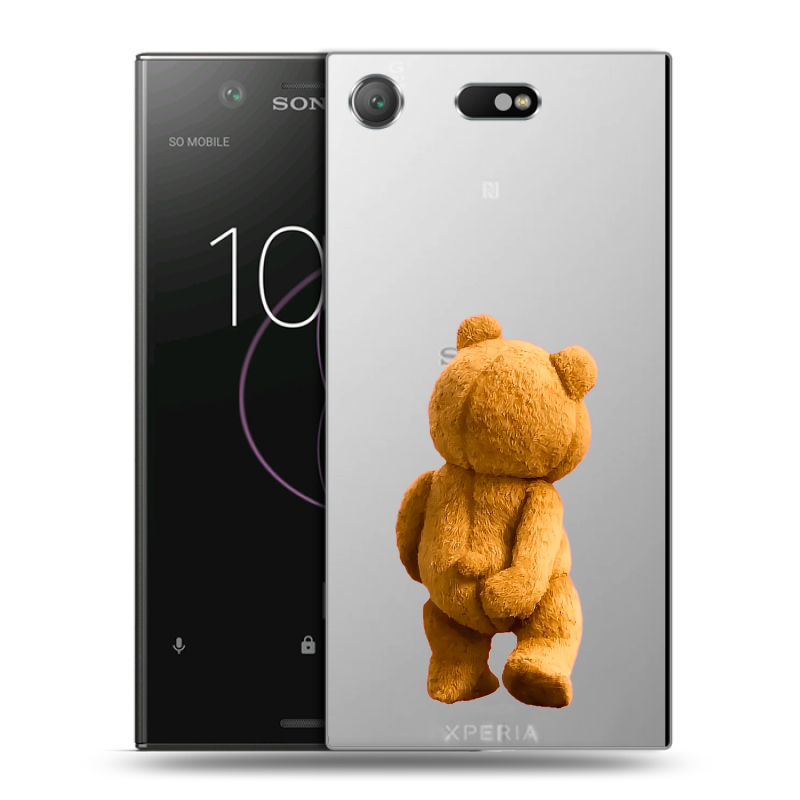 Пластиковый чехол на Sony Xperia XZ1 Compact с принтом Медведь Пластиковый чехол на Sony Xperia XZ1 Compact с принтом Медведь