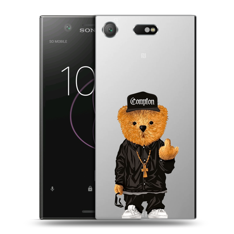 Пластиковый чехол на Sony Xperia XZ1 Compact с принтом Плюшевый медведь Пластиковый чехол на Sony Xperia XZ1 Compact с принтом Плюшевый медведь