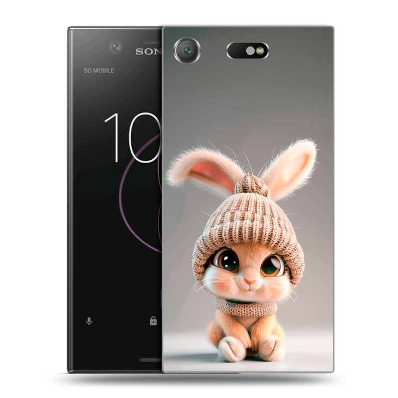Пластиковый чехол на Sony Xperia XZ1 Compact с принтом Кролик Пластиковый чехол на Sony Xperia XZ1 Compact с принтом Кролик