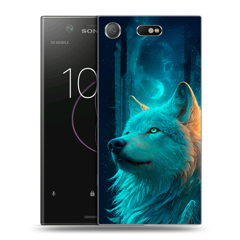 Пластиковый чехол на Sony Xperia XZ1 Compact с принтом бабочки саккура Пластиковый чехол на Sony Xperia XZ1 Compact с принтом бабочки саккура