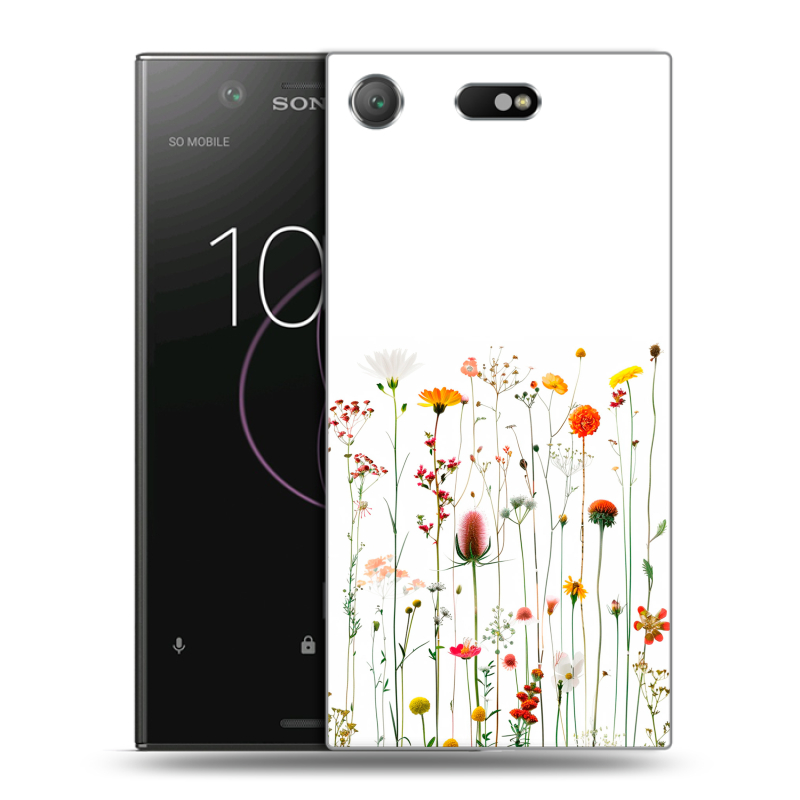 Пластиковый чехол на Sony Xperia XZ1 Compact с принтом цветы Пластиковый чехол на Sony Xperia XZ1 Compact с принтом цветы