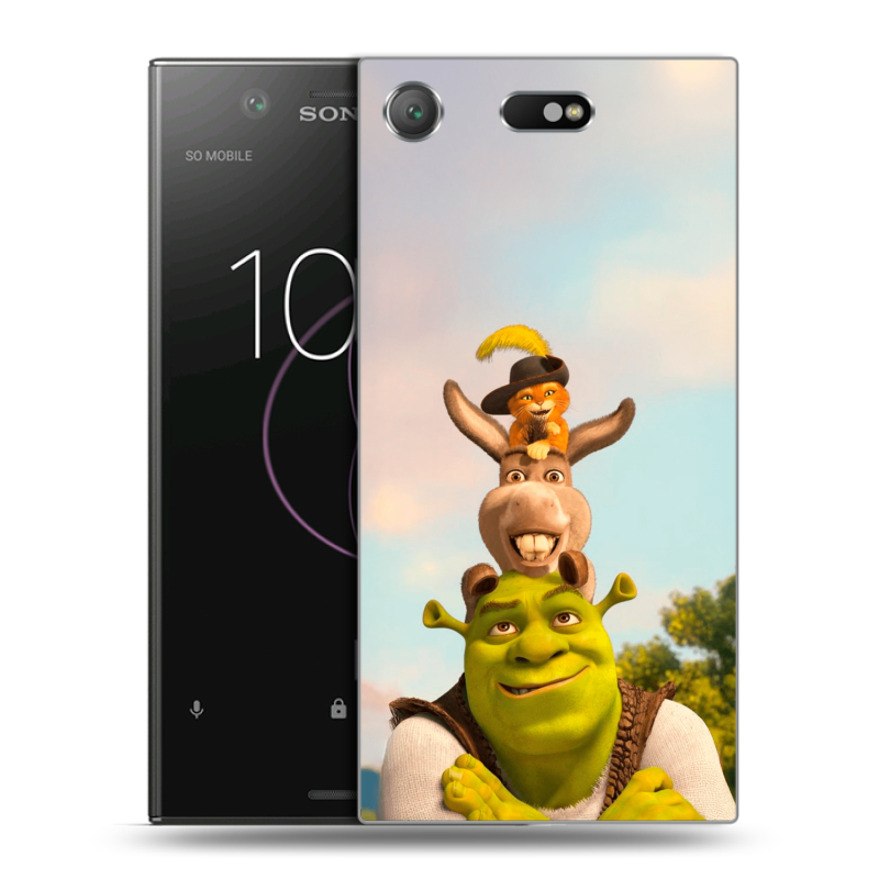 Пластиковый чехол на Sony Xperia XZ1 Compact с принтом Шрек Shrek Пластиковый чехол на Sony Xperia XZ1 Compact с принтом Шрек Shrek