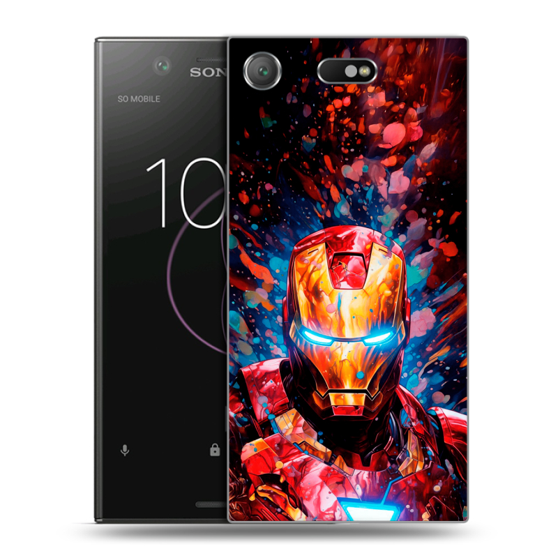 Пластиковый чехол на Sony Xperia XZ1 Compact с принтом Железный человек Ironman Пластиковый чехол на Sony Xperia XZ1 Compact с принтом Железный человек Ironman