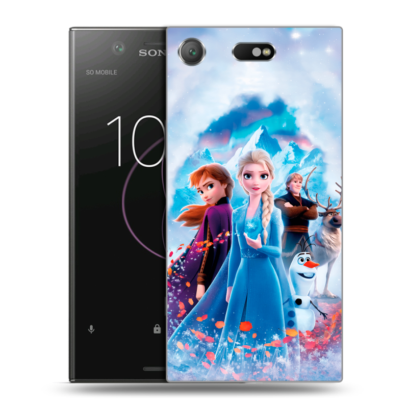 Пластиковый чехол на Sony Xperia XZ1 Compact с принтом Холодное сердце Frozen Пластиковый чехол на Sony Xperia XZ1 Compact с принтом Холодное сердце Frozen