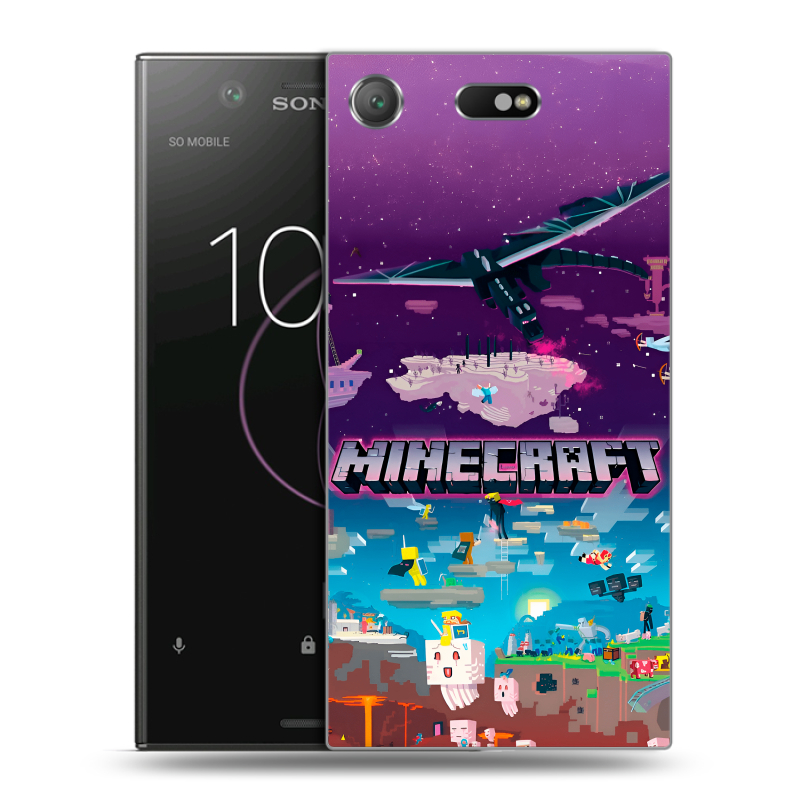 Пластиковый чехол на Sony Xperia XZ1 Compact с принтом Майнкрафт Minecraft Пластиковый чехол на Sony Xperia XZ1 Compact с принтом Майнкрафт Minecraft