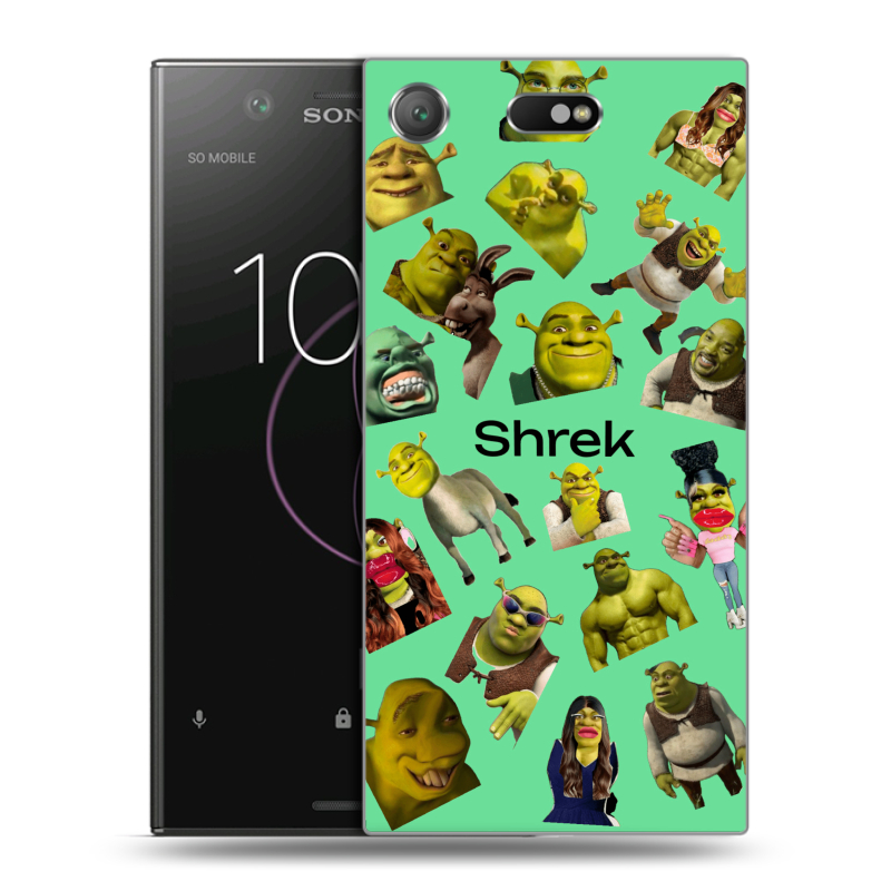 Пластиковый чехол на Sony Xperia XZ1 Compact с принтом Шрек Shrek Пластиковый чехол на Sony Xperia XZ1 Compact с принтом Шрек Shrek