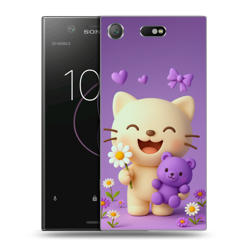 Пластиковый чехол на Sony Xperia XZ1 Compact с принтом для девочек Пластиковый чехол на Sony Xperia XZ1 Compact с принтом для девочек