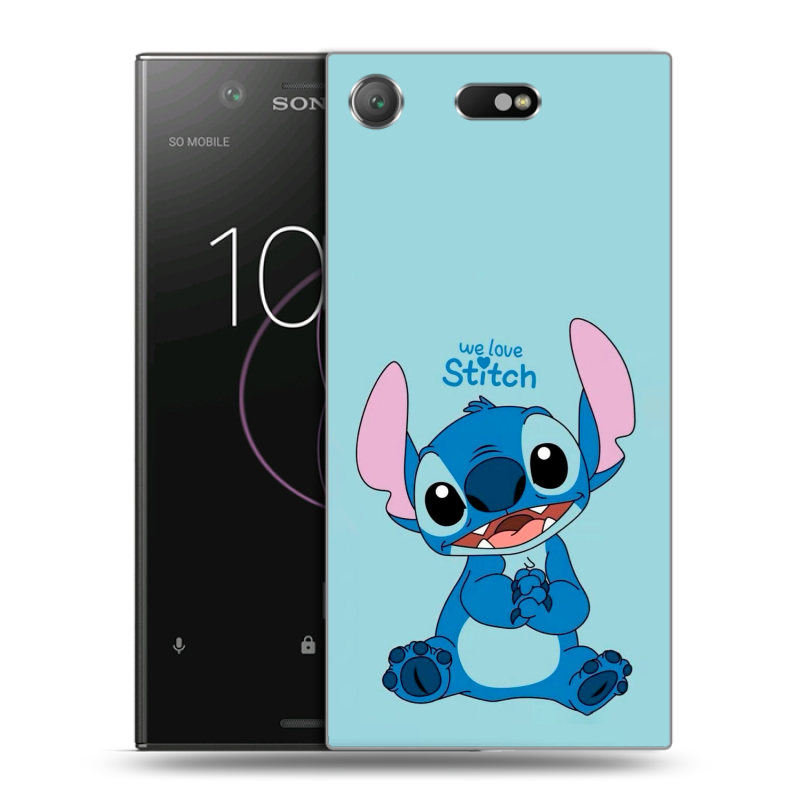 Пластиковый чехол на Sony Xperia XZ1 Compact с принтом Лило и Стич Пластиковый чехол на Sony Xperia XZ1 Compact с принтом Лило и Стич