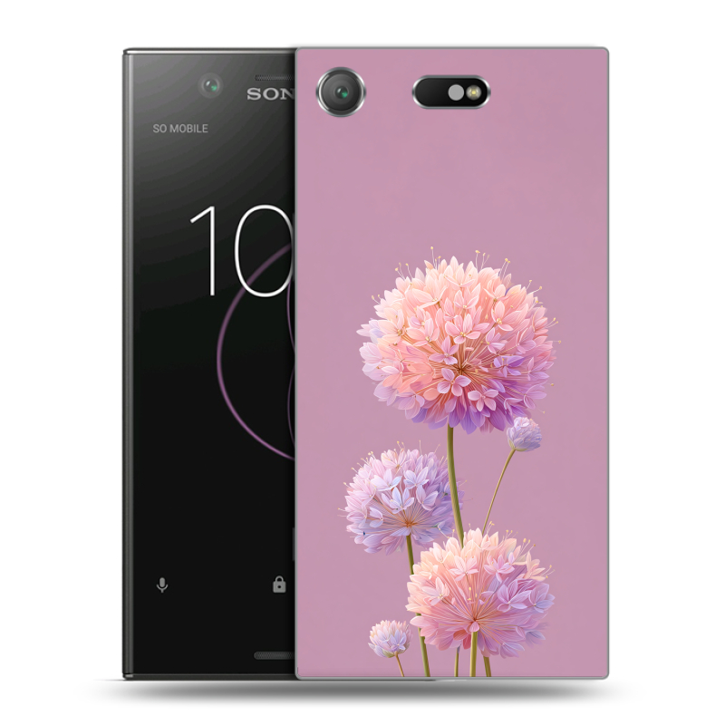 Пластиковый чехол на Sony Xperia XZ1 Compact с принтом Цветы Пластиковый чехол на Sony Xperia XZ1 Compact с принтом Цветы