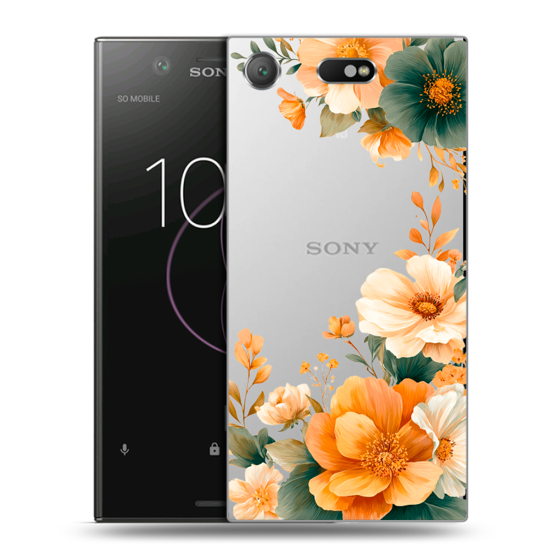 Пластиковый чехол на Sony Xperia XZ1 Compact с принтом Цветы принт Пластиковый чехол на Sony Xperia XZ1 Compact с принтом Цветы принт