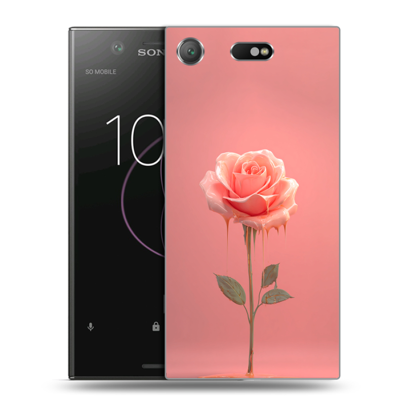 Пластиковый чехол на Sony Xperia XZ1 Compact с принтом Розовая роза Пластиковый чехол на Sony Xperia XZ1 Compact с принтом Розовая роза