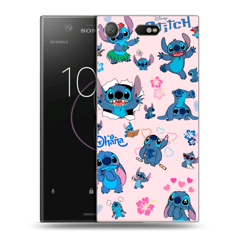 Пластиковый чехол на Sony Xperia XZ1 Compact с принтом Лило и Стич Пластиковый чехол на Sony Xperia XZ1 Compact с принтом Лило и Стич