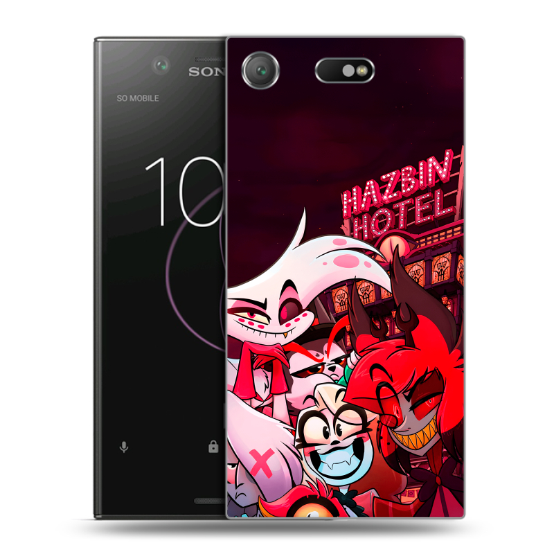 Пластиковый чехол на Sony Xperia XZ1 Compact с принтом Hazbin Hotel Отель Хазбин Пластиковый чехол на Sony Xperia XZ1 Compact с принтом Hazbin Hotel Отель Хазбин